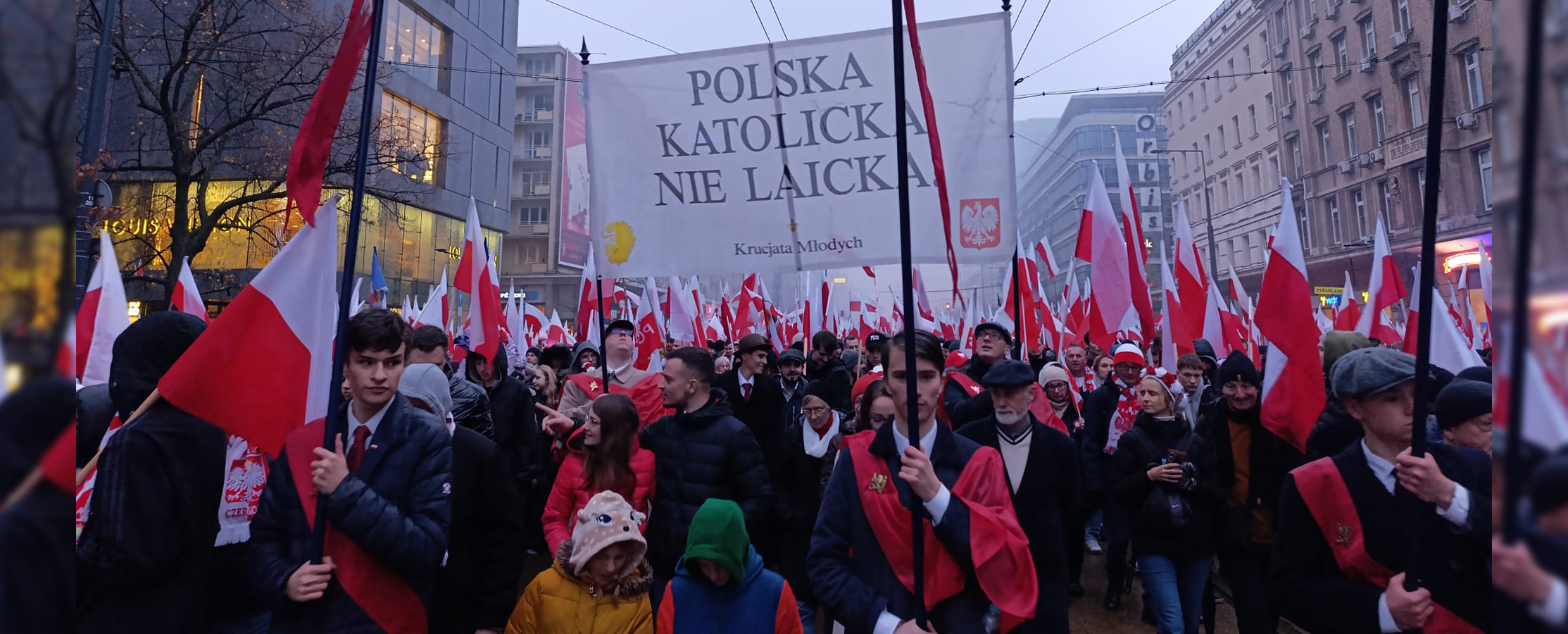 Marsz Niepodległości 2025 &ndash; Polska Katolicka, nie laicka obecna w Warszawie