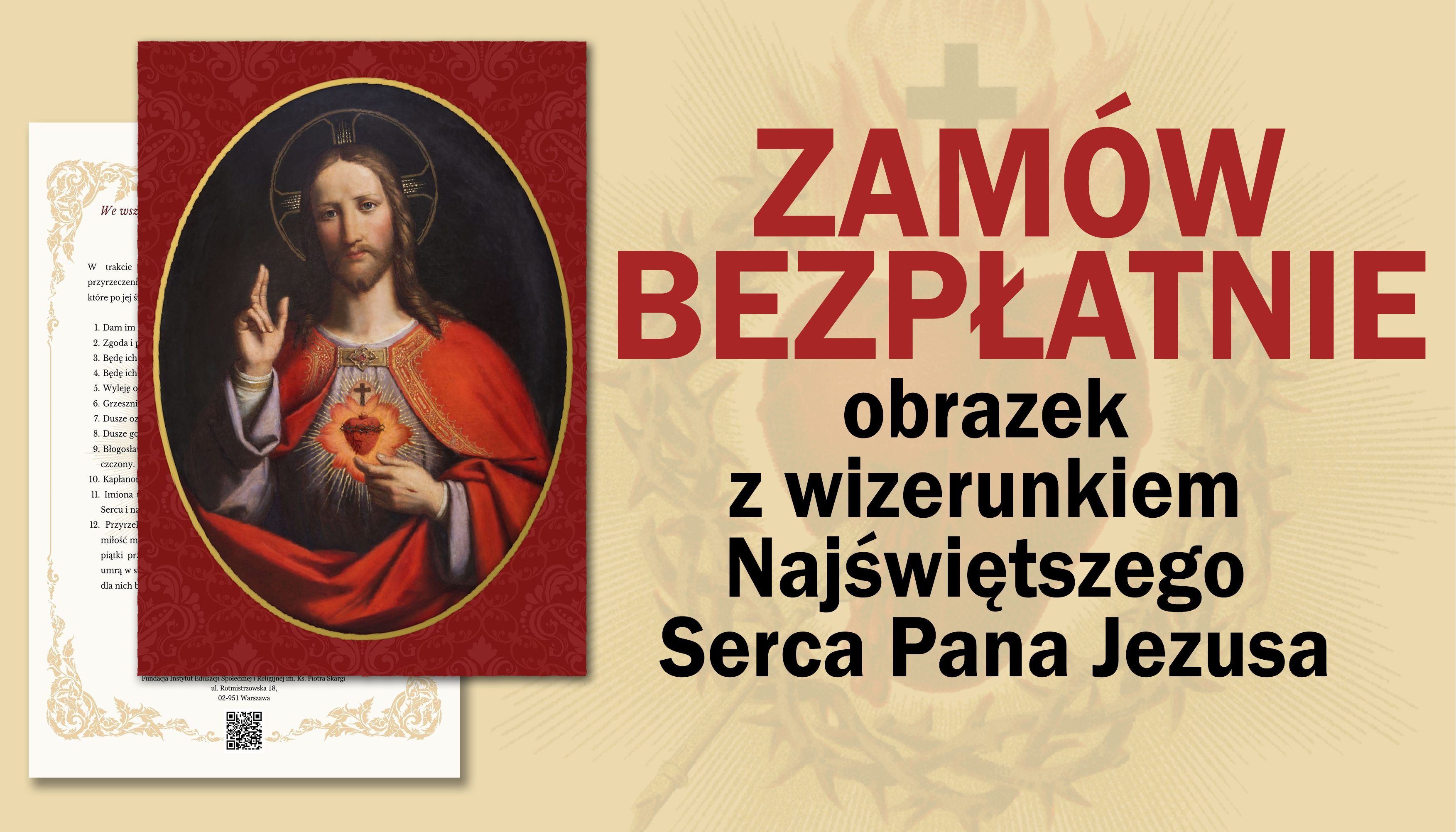 Zamów obrazek z wizerunkiem Najświętszego Serca Pana Jezusa